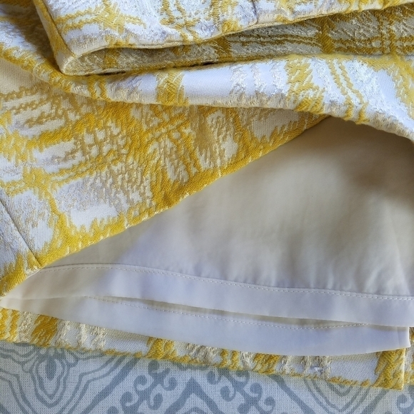 Talbots Gold Cream Plaid Mini Skirt Petite - Picture 7 of 9